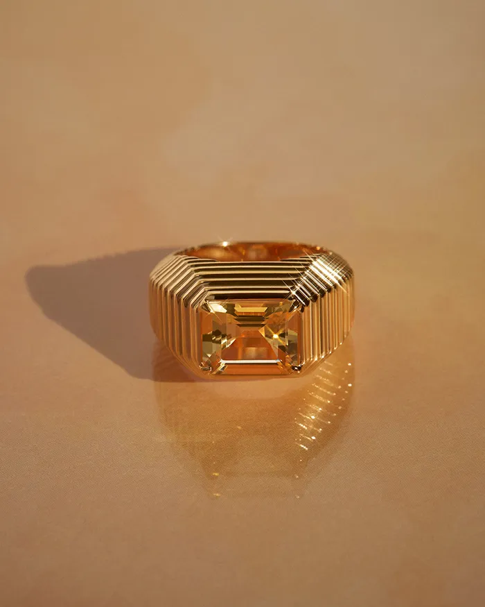 Rings Luv Aj Fine The Caroline StepCut Ring Citrine