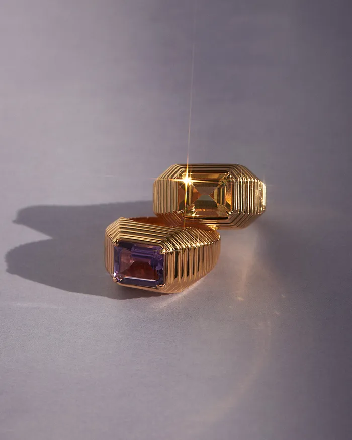 Rings Luv Aj Fine The Caroline StepCut Ring Citrine