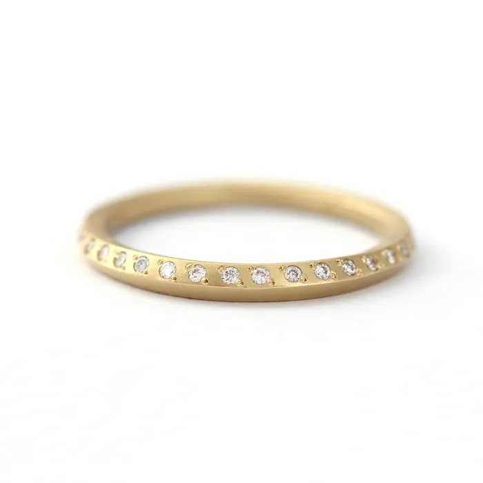 Rings Minimalist Wedding Ring Half Eternity Band artemer