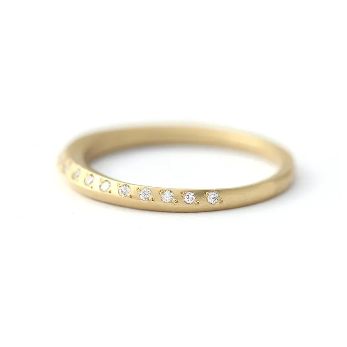 Rings Minimalist Wedding Ring Half Eternity Band artemer