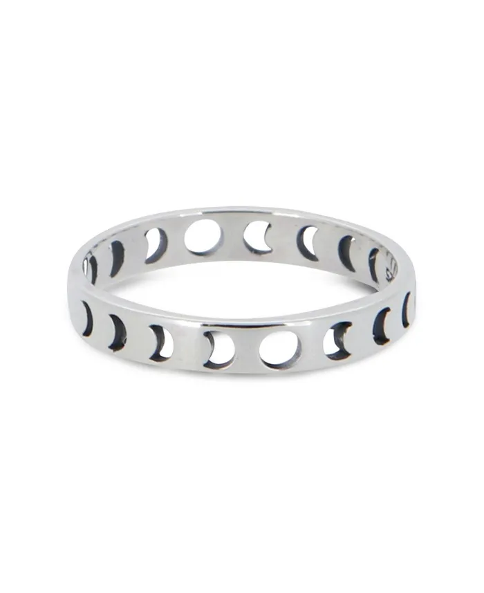 Rings Moon Phase Sterling Silver Band Ring Buddha Groove
