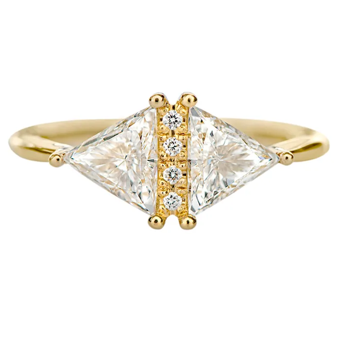 Rings Triangle Cut Diamond Ring One Carat ARTEMER