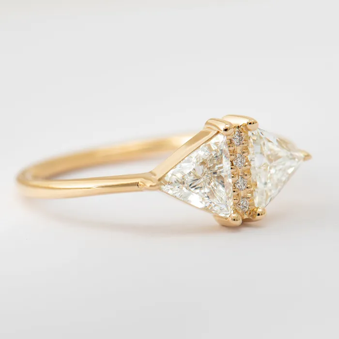 Rings Triangle Cut Diamond Ring One Carat ARTEMER