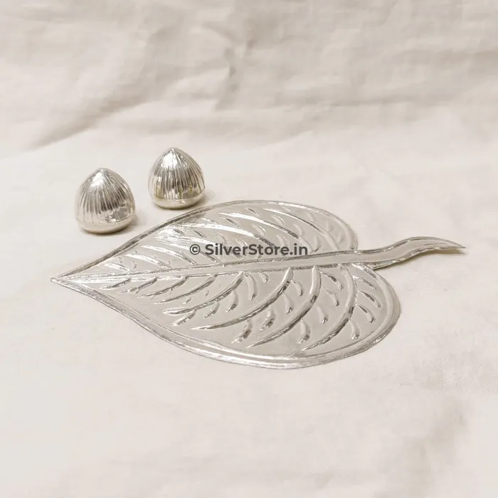 Silver Pan silver supari set silver leaf silver nuts pack of 3 pcs silversrorein Rings Silver Pan silver supari set silver leaf silver nuts pack of 3 pcs silversrorein Rings