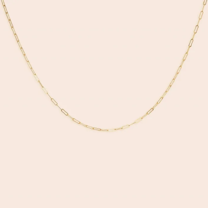 Small Paperclip Chain Necklace Gemlet Necklaces