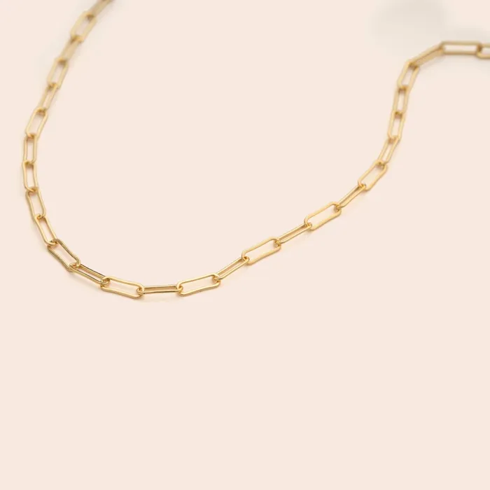 Small Paperclip Chain Necklace Gemlet Necklaces Small Paperclip Chain Necklace Gemlet Necklaces