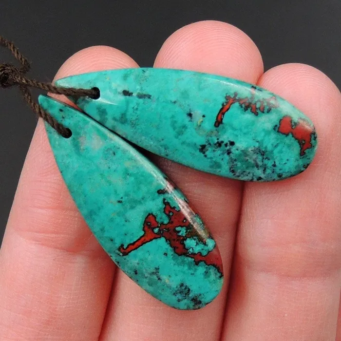 Sonora Sunrise Cuprite Teardrop Cabochon Cab Pair Drilled Gemstone Pair Matched Earrings Bead Pair Natural Stone E3009 Intrinsic Trading Earrings Sonora Sunrise Cuprite Teardrop Cabochon Cab Pair Drilled Gemstone Pair Matched Earrings Bead Pair Natural Stone E3009 Intrinsic Trading Earrings