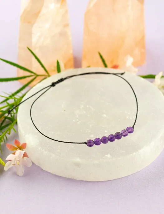SoulKu Bracelets Amethyst Hummingbird Adjustable Bracelet for Fearless
