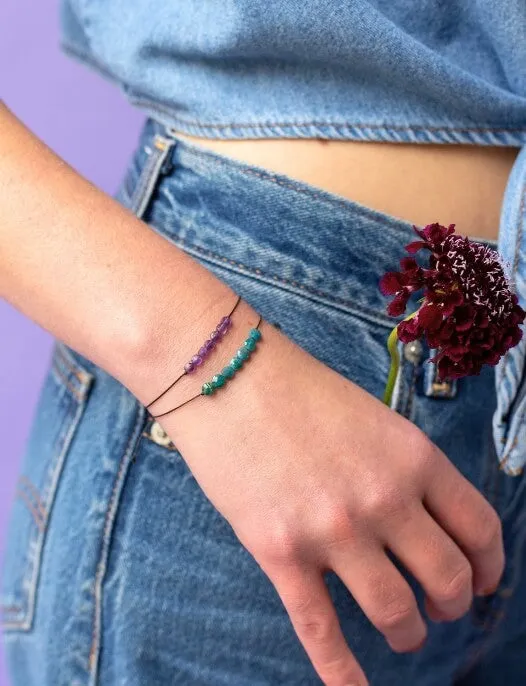 SoulKu Bracelets Amethyst Hummingbird Adjustable Bracelet for Fearless