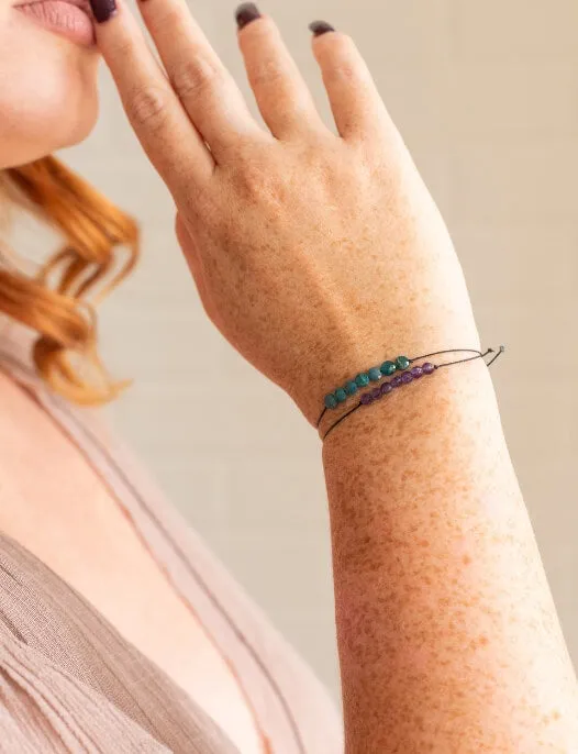 SoulKu Bracelets Amethyst Hummingbird Adjustable Bracelet for Fearless