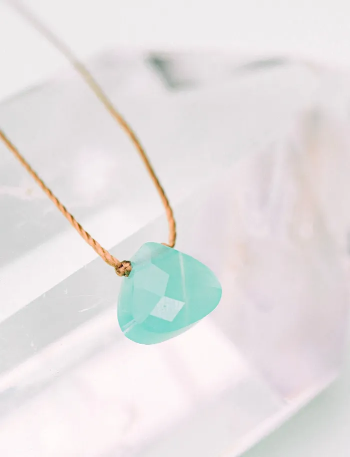 SoulKu Necklaces Turquoise Blue Crystal Soul Shine Necklace for Friendship