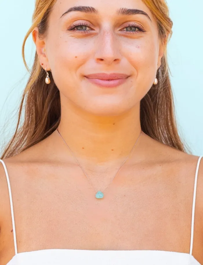 SoulKu Necklaces Turquoise Blue Crystal Soul Shine Necklace for Friendship