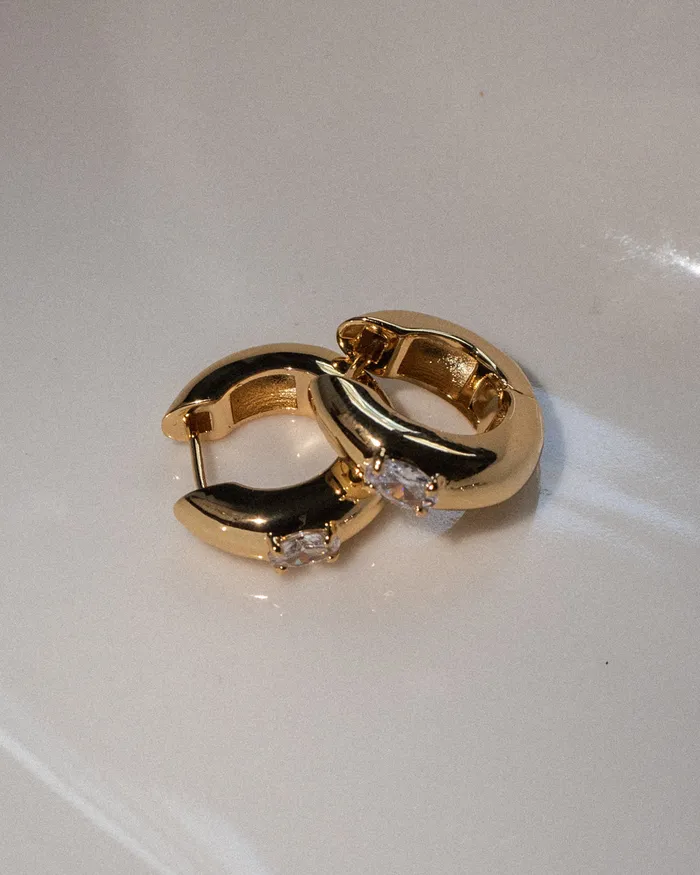 Stone Orb Hoops Silver Luv Aj Rings