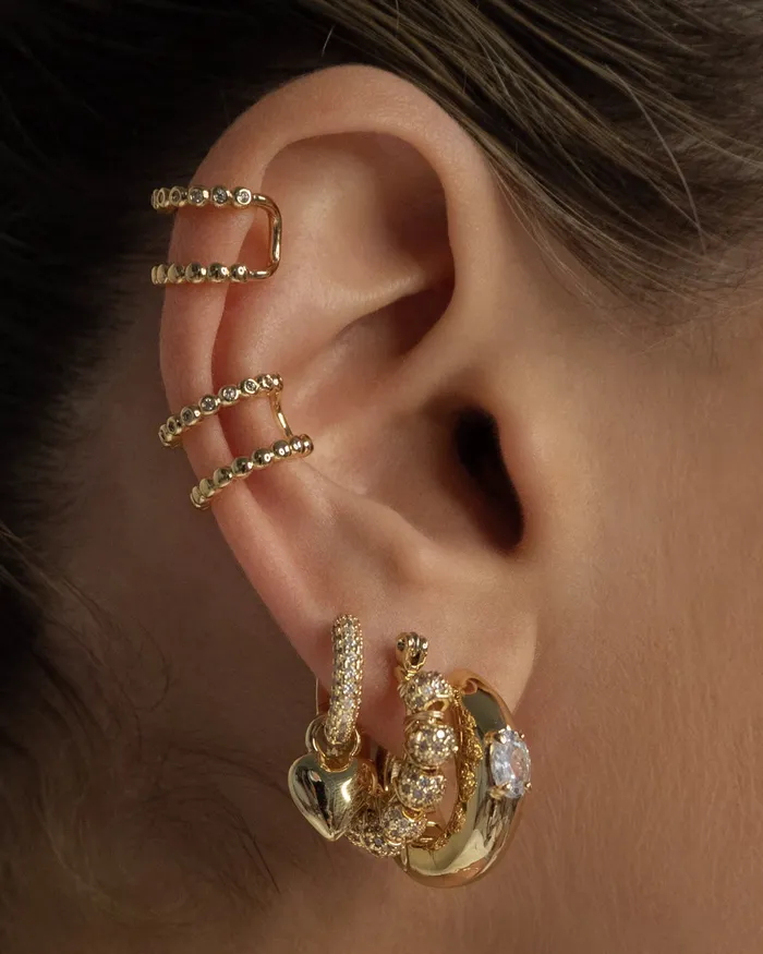 Stone Orb Hoops Silver Luv Aj Rings