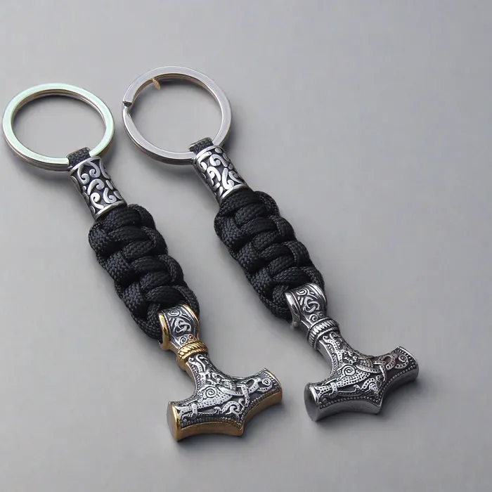 Stormbreaker Stainless Steel Mjolnir Keyring Viking Trinkets Bracelets