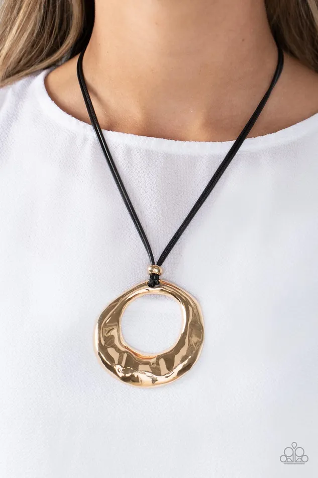 Tectonic Treasure Gold Paparazzi Necklace All Eyes On U Jewelry Paparazzi Accessories Necklaces