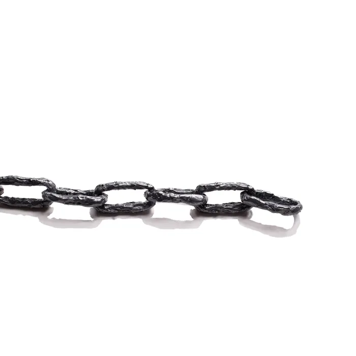 ULA X CHAIN LINK BRACELET BLACK OXIDIZED 925 STERLING SILVER JEWELRYLAB Bracelets