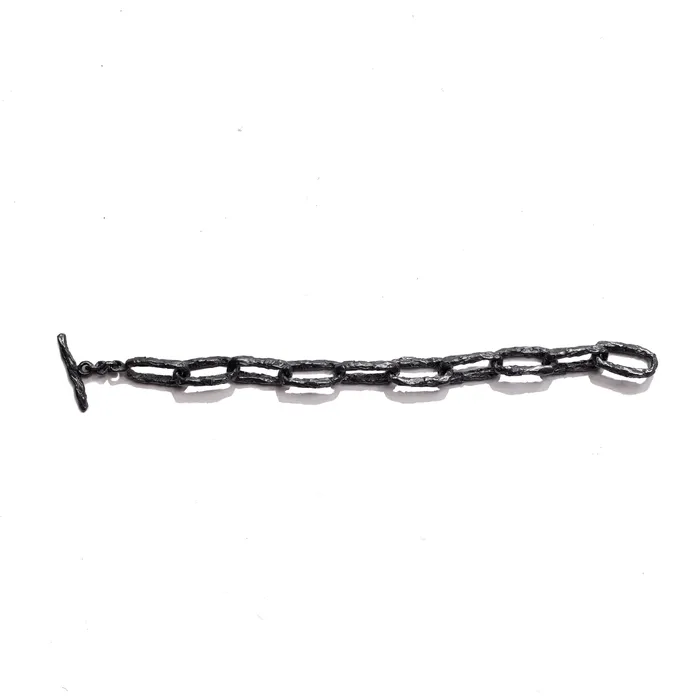 ULA X CHAIN LINK BRACELET BLACK OXIDIZED 925 STERLING SILVER JEWELRYLAB Bracelets