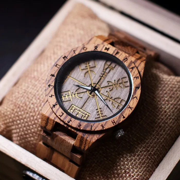 Viking Trinkets Watches The Pathfinder Handcrafted Wooden Watch