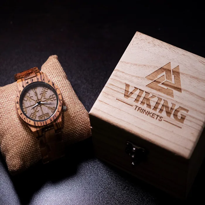 Viking Trinkets Watches The Pathfinder Handcrafted Wooden Watch