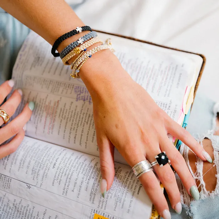 Wonderfully Made Bracelet Silver Cross My Saint My Hero Bracelets